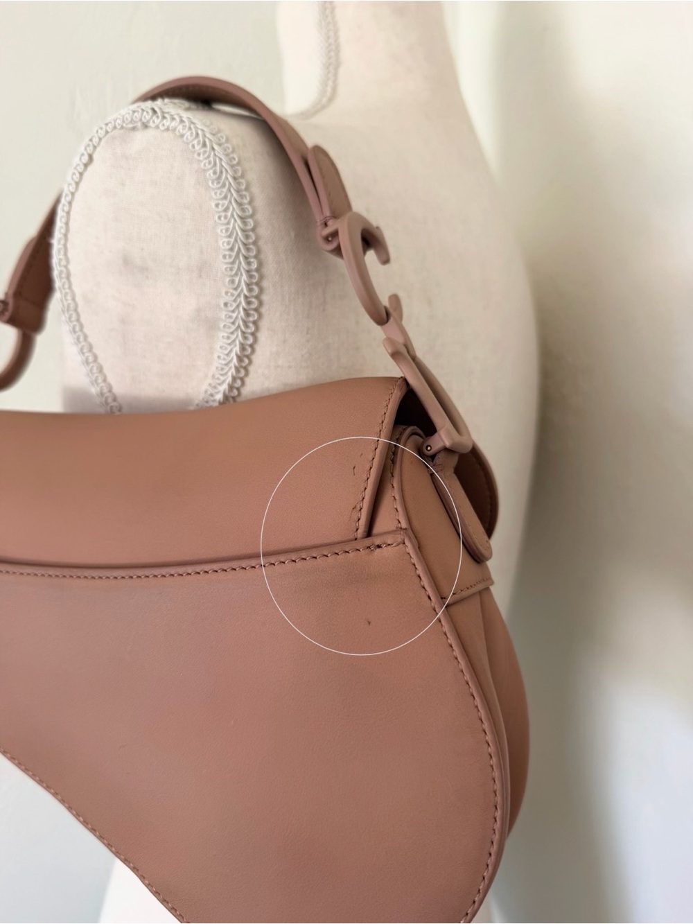 Christian Dior 2019 Mini Blush Ultra Matte Calfskin Saddle Bag - Picture 9 of 9